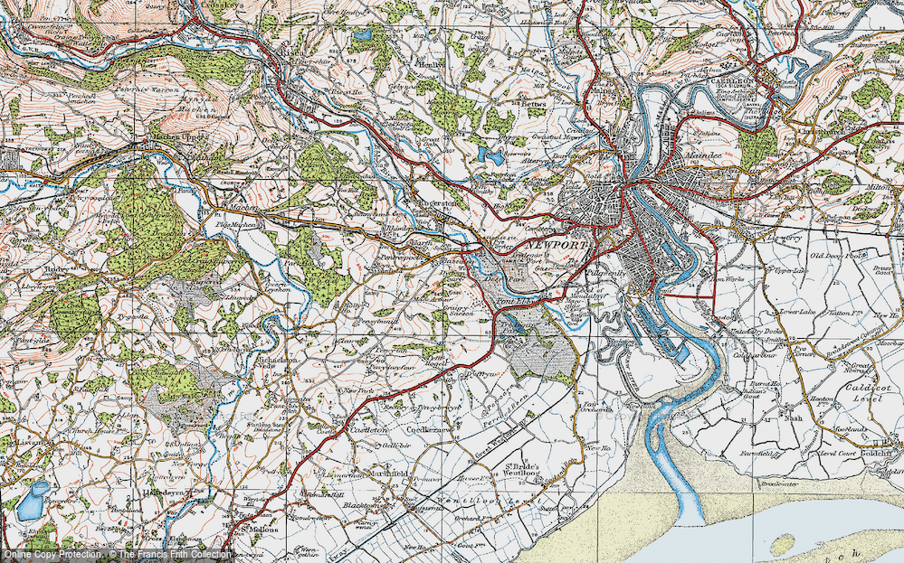 Old Map of Bassaleg, 1919 in 1919