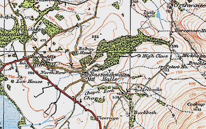 Old map of Bassenthwaite in 1925