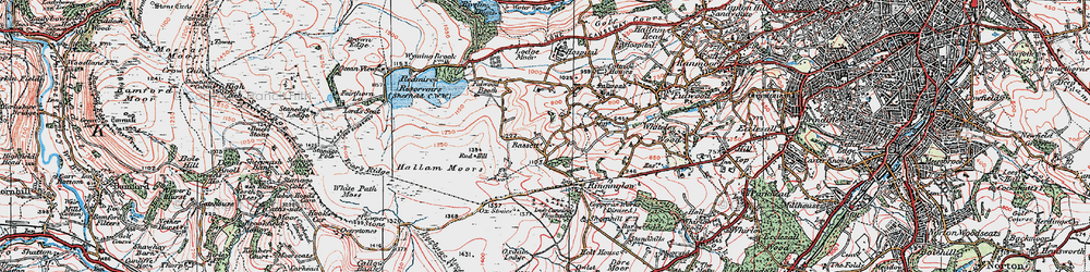 Old map of Bassett in 1923