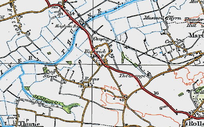 Old map of Bastwick in 1922