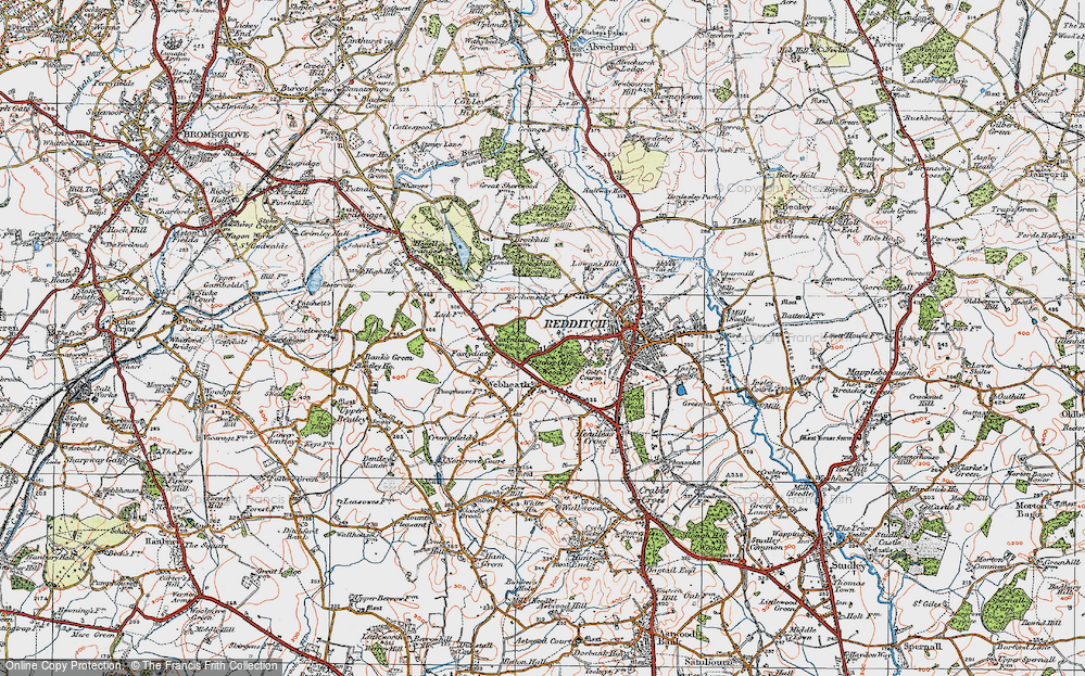 Old Map of Batchley, 1919 in 1919