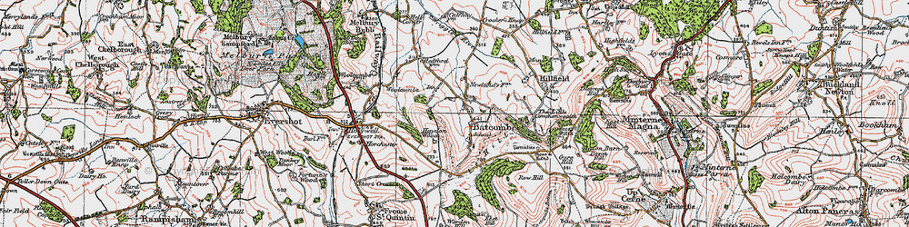 Old map of Batcombe Hill in 1919