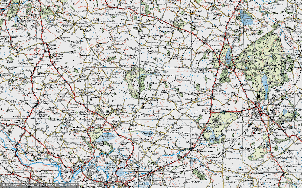 Old Map of Bate Heath, 1923 in 1923