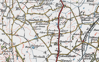 Old map of Bateman's Green in 1921
