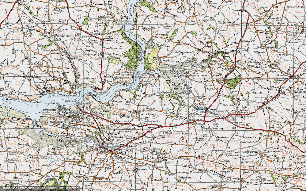 Old Map of Bateman's Hill, 1922 in 1922