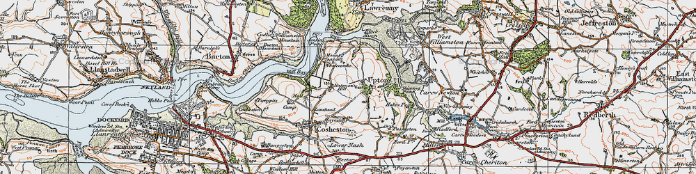 Old map of Bateman's Hill in 1922