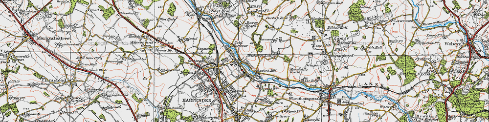 Old map of Batford in 1920