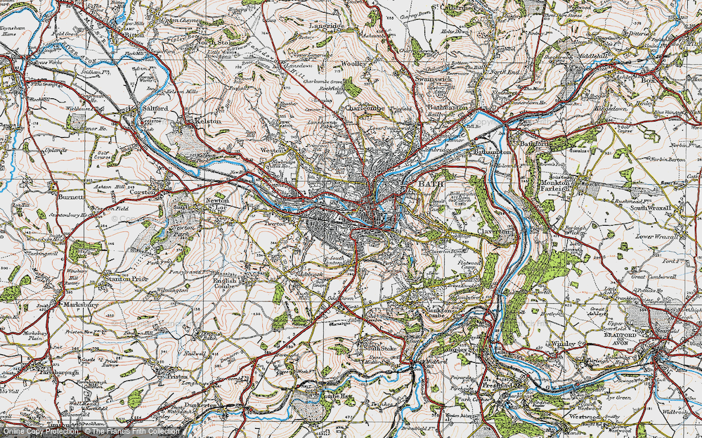 Old Map Of Bath