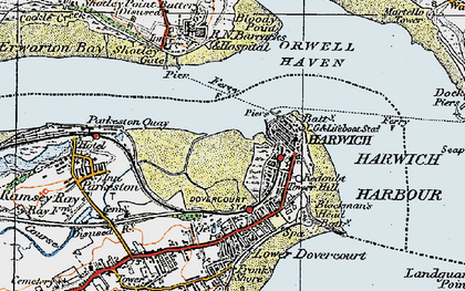 Old map of Bath Side in 1921