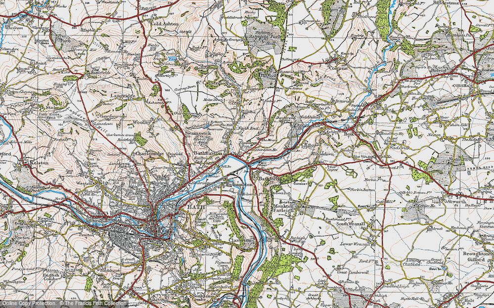 Old Map of Batheaston, 1919 in 1919