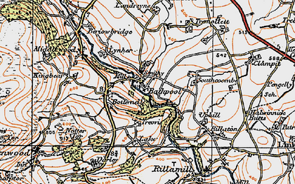 Old map of Bathpool in 1919