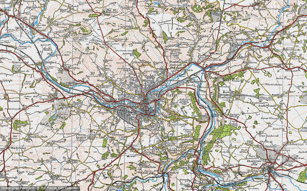 Old Map of Bathwick, 1919 in 1919