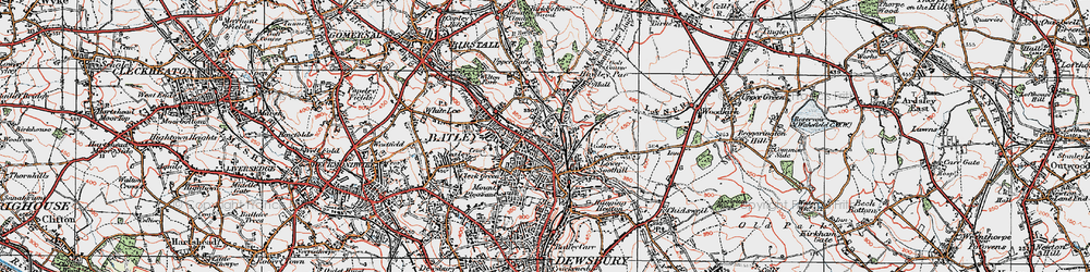 Old map of Batley in 1925