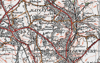 Old map of Batley Carr in 1925