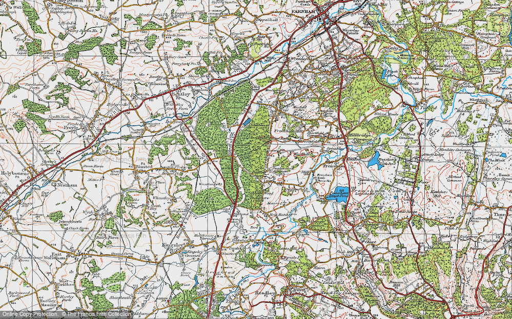 Old Map of Historic Map covering Willow's Green Inclosure in 1919