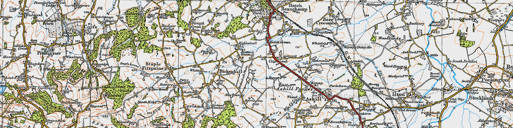 Old map of Bickenhall Plain in 1919