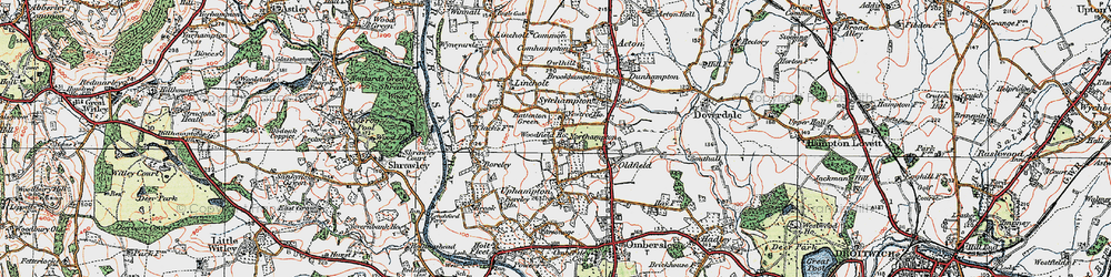 Old map of Battenton Green in 1920