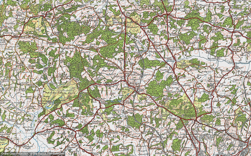 Old Map of Battle, 1921 in 1921