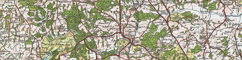 Old map of Battle in 1921