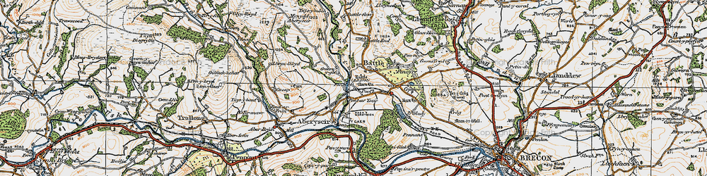 Old map of Battle in 1923