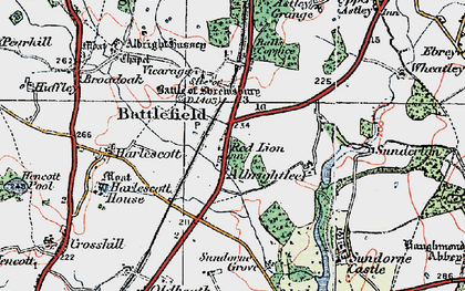 Old map of Battlefield in 1921