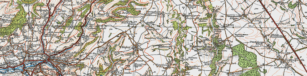 Old map of Battlescombe in 1919