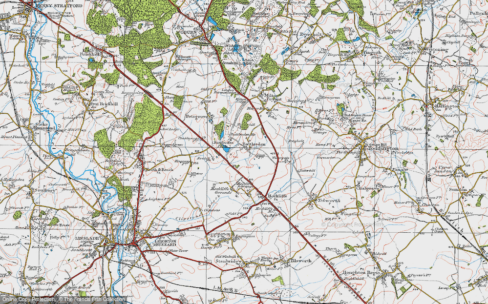 Old Map of Battlesden, 1919 in 1919