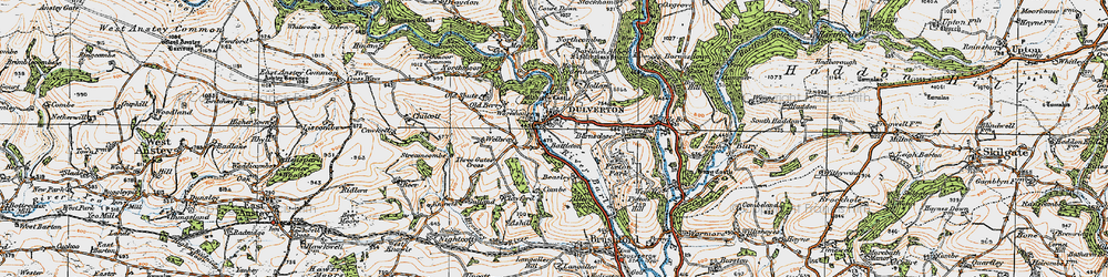Old map of Pixton Park in 1919