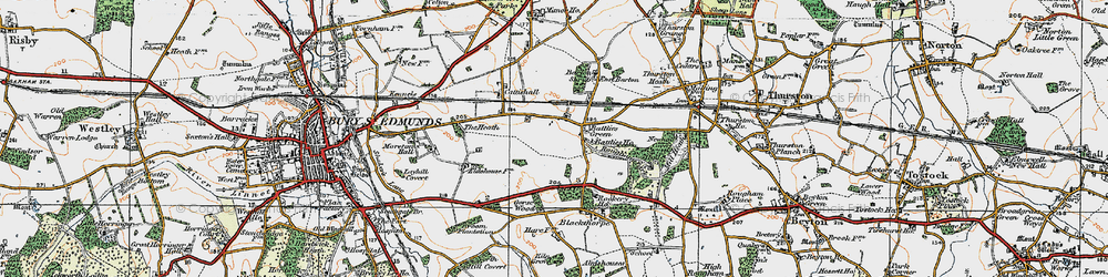 Old map of Broom Plantation in 1921