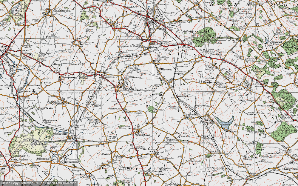 Old Map of Battram, 1921 in 1921