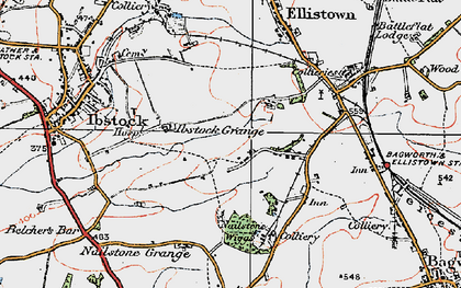 Old map of Battram in 1921