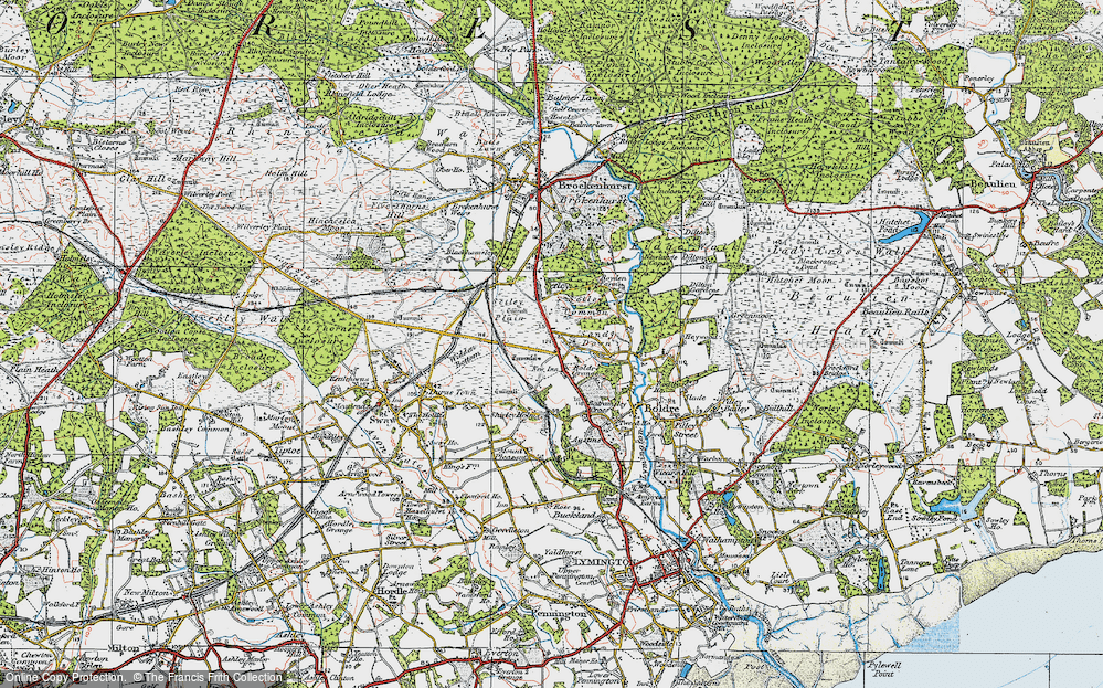 Old Map of Battramsley, 1919 in 1919
