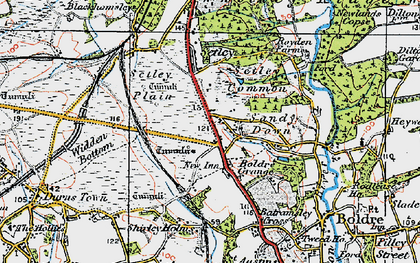 Old map of Battramsley in 1919