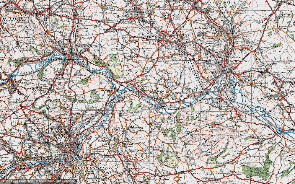 Old Map of Battyeford, 1925 in 1925