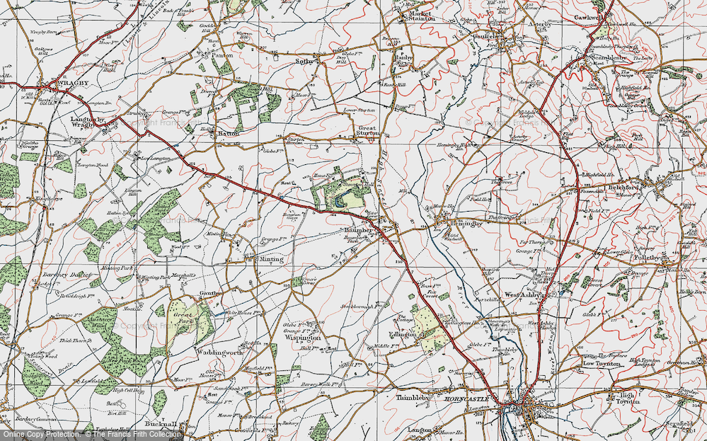 Old Map of Baumber, 1923 in 1923
