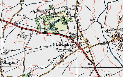 Old map of Baumber in 1923