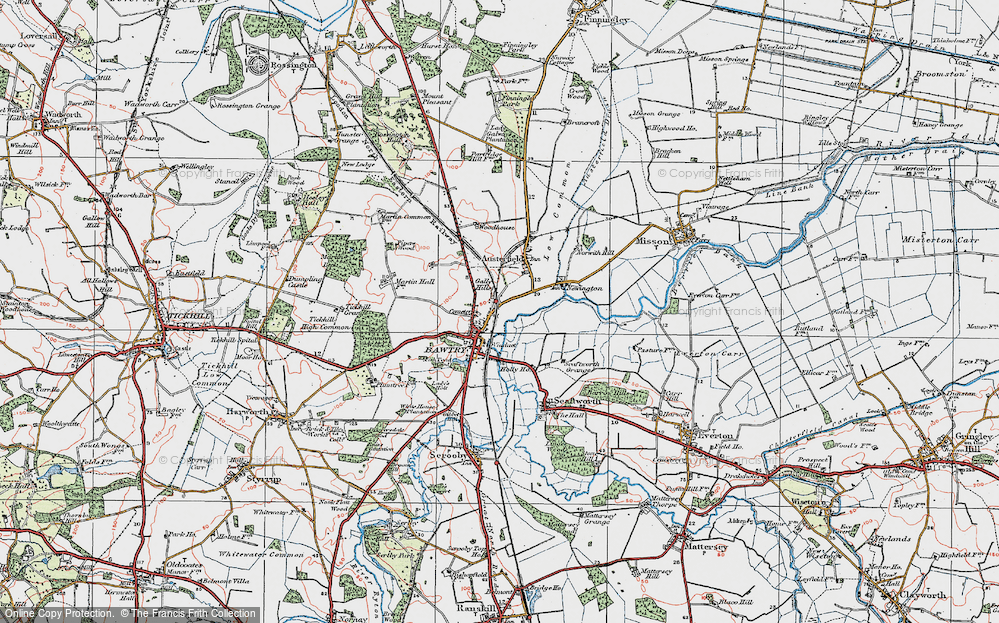 Old Map of Bawtry, 1923 in 1923