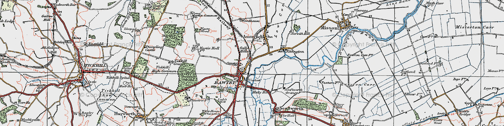 Old map of Bawtry in 1923