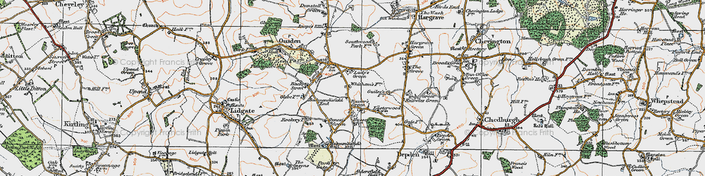 Old map of Baxter's Green in 1921