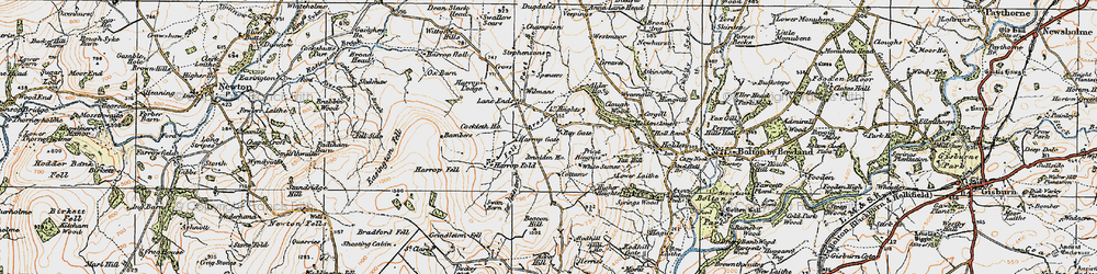 Old map of Bambers in 1924