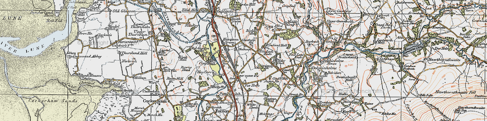 Old map of Bay Horse in 1924