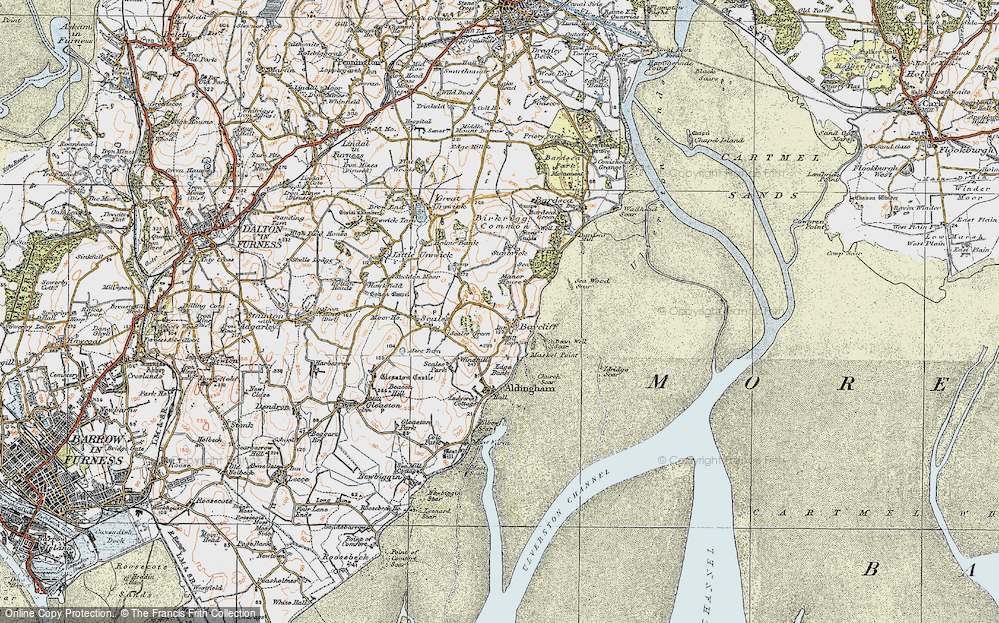 Old Map of Baycliff, 1924 in 1924