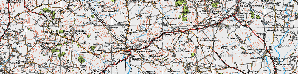 Old map of Bayford Lodge in 1919