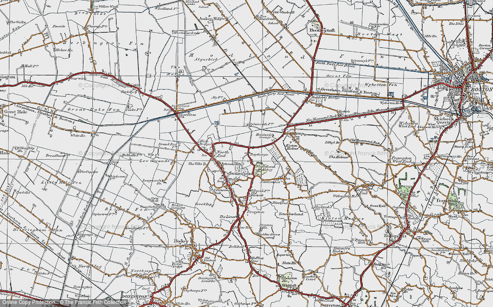 Old Map of Baythorpe, 1922 in 1922