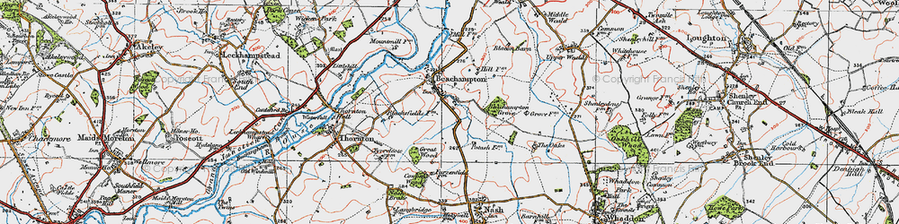 Old map of Beachampton in 1919