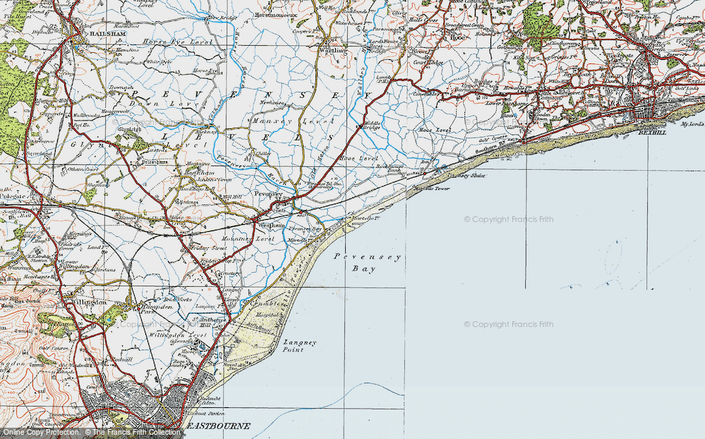 Old Map of Beachlands, 1920 in 1920