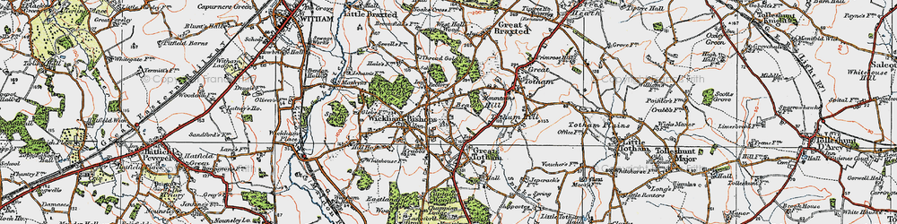 Old map of Beacon Hill in 1921