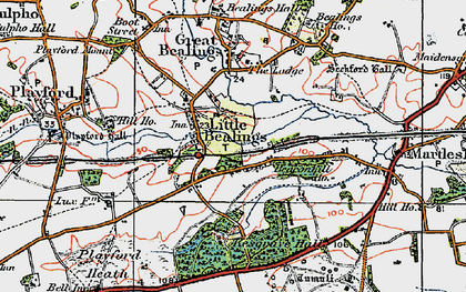 Old map of Beacon Hill in 1921