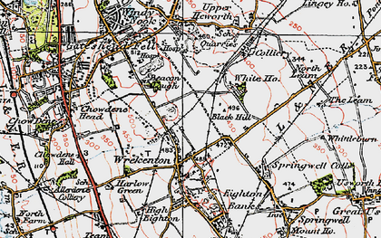 Old map of Beacon Lough in 1925