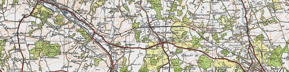 Old map of Beaconsfield in 1920